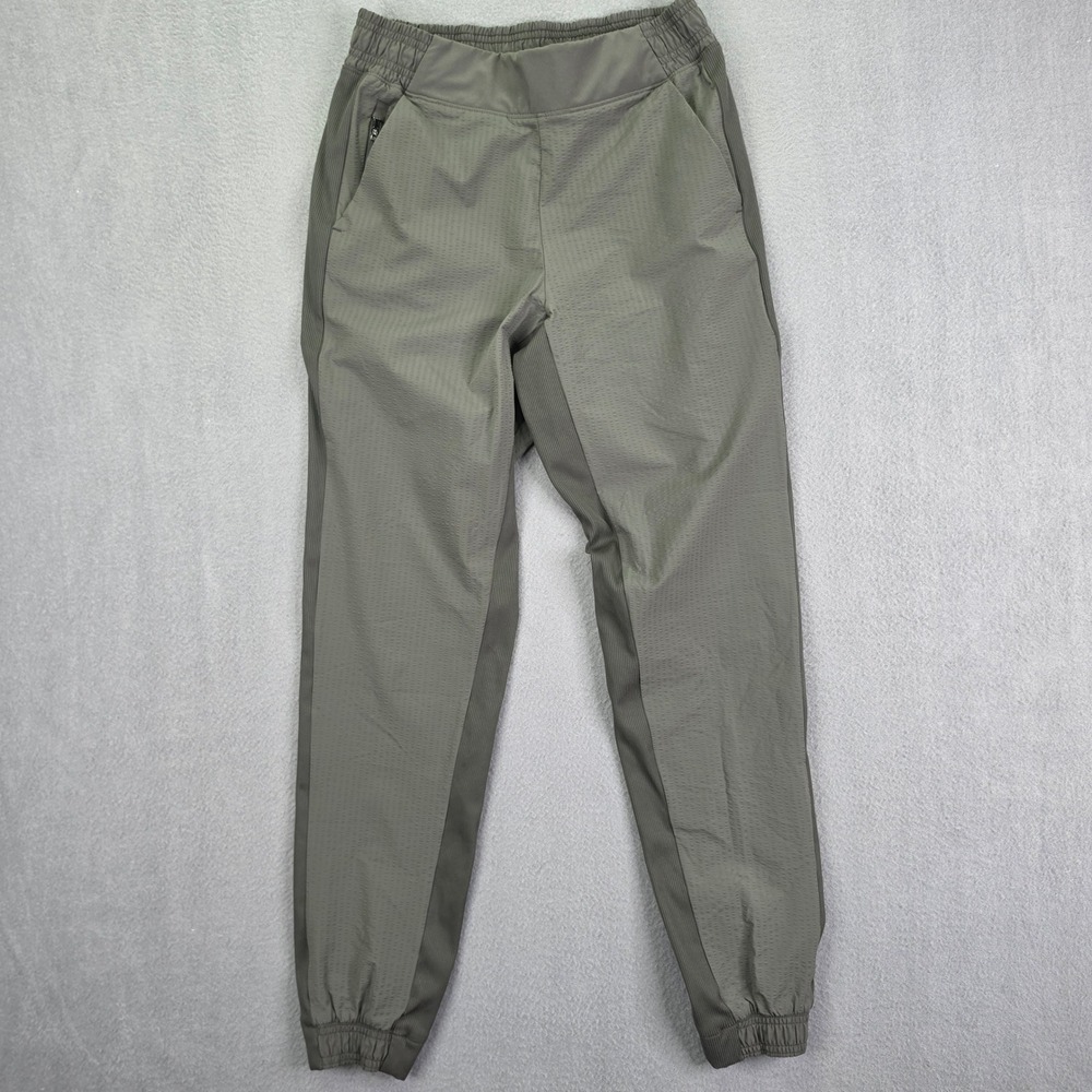 Athleta Textured Brooklyn Jogger Pants Olive Green Size 0 Lightweight Hiking